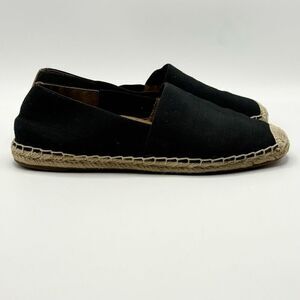 Vionic Valeri Black Espadrille Canvas Slip-On Shoes - Women’s US 9 / EU 41